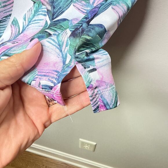 Bad Birdie Men's Size Large Feather Performance Golf Shirt‎ EUC Bright Abstract - Picture 8 of 10